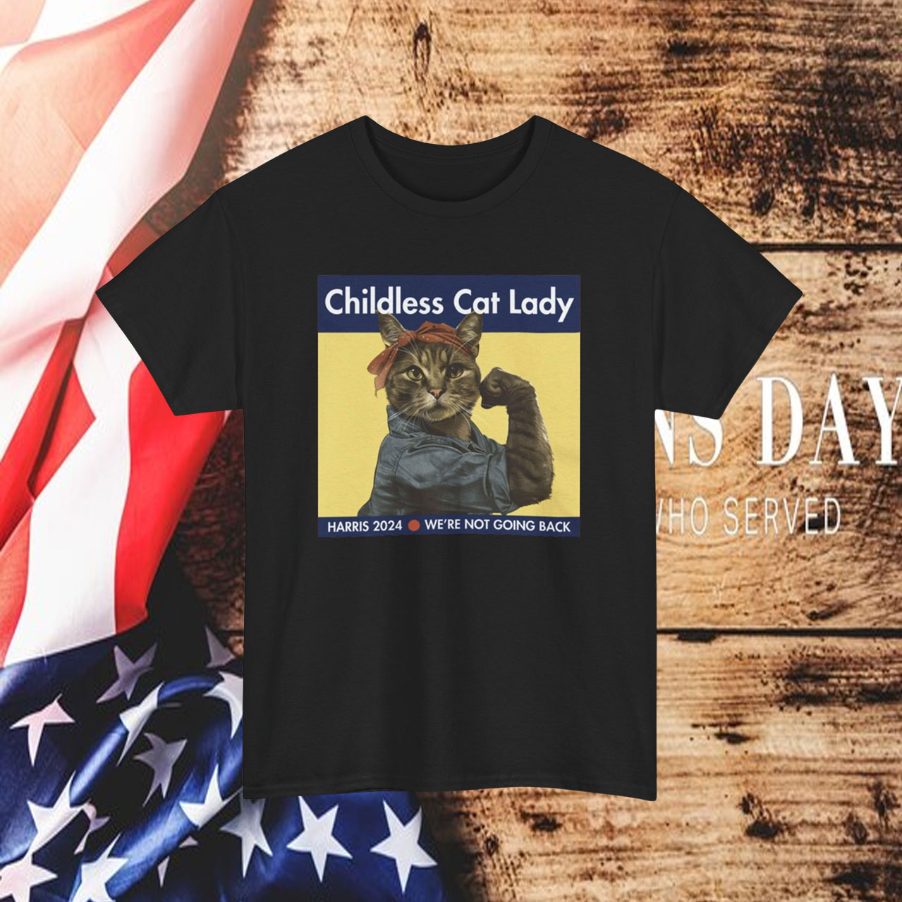 Childless Dog Lady Harris 2024 We're Not Going Back Women's Shirt