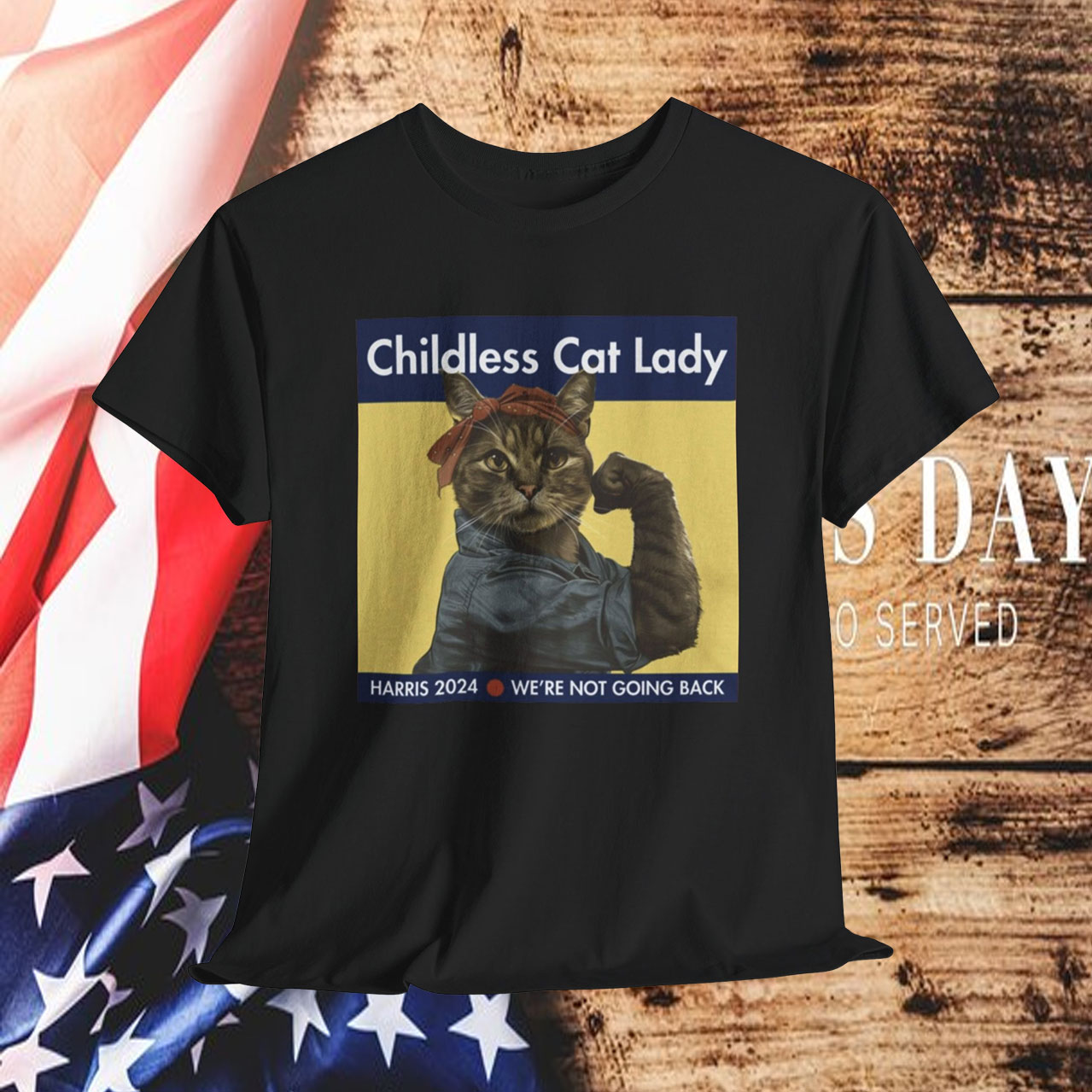 Childless Dog Lady Harris 2024 We're Not Going Back Women's Shirt