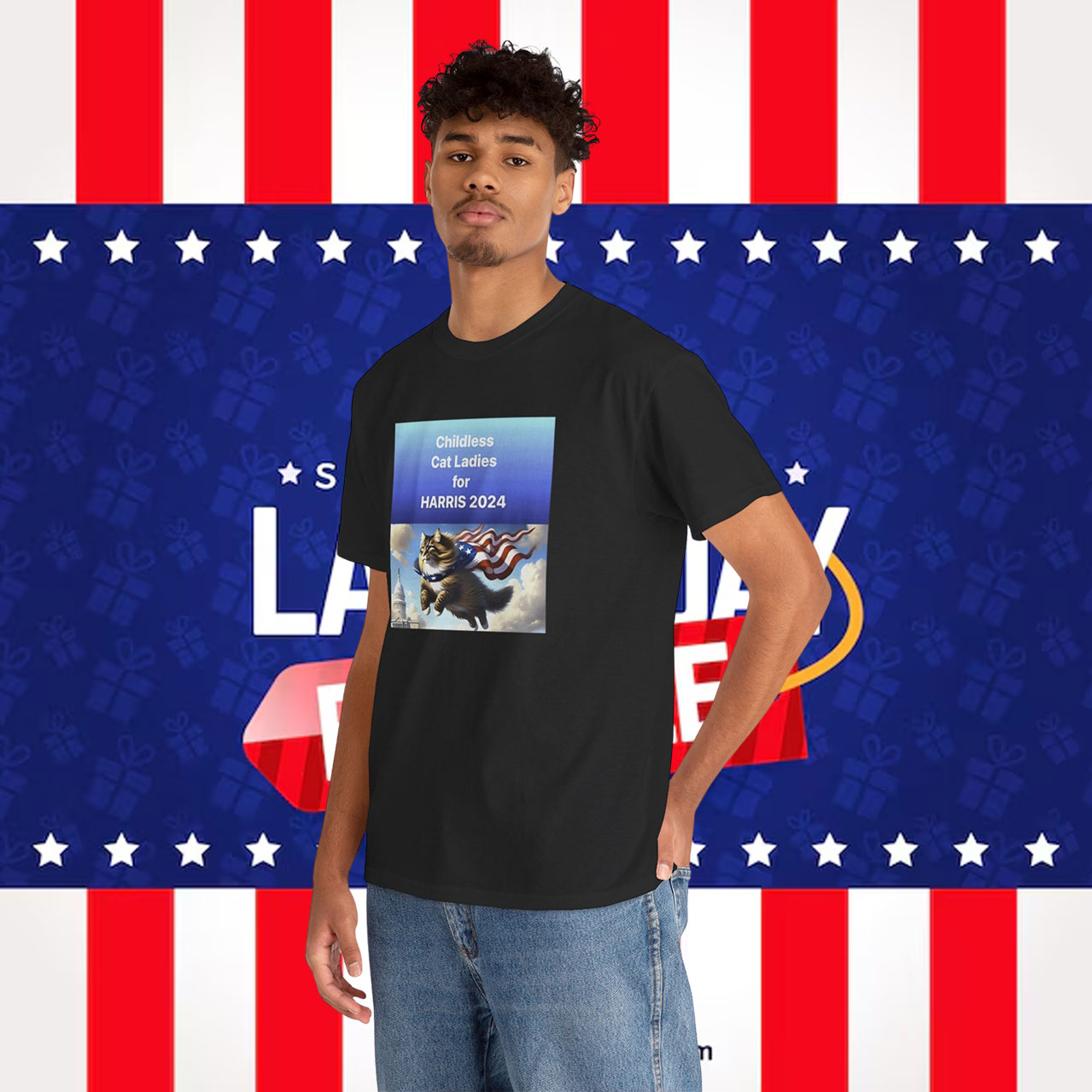 Childless For Cat Ladies For Harris President 2024 Shirt