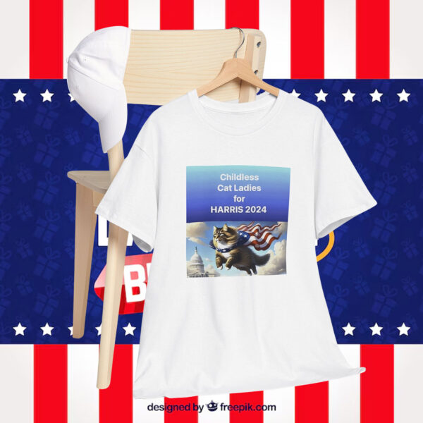 Childless For Cat Ladies For Harris President 2024 Shirt