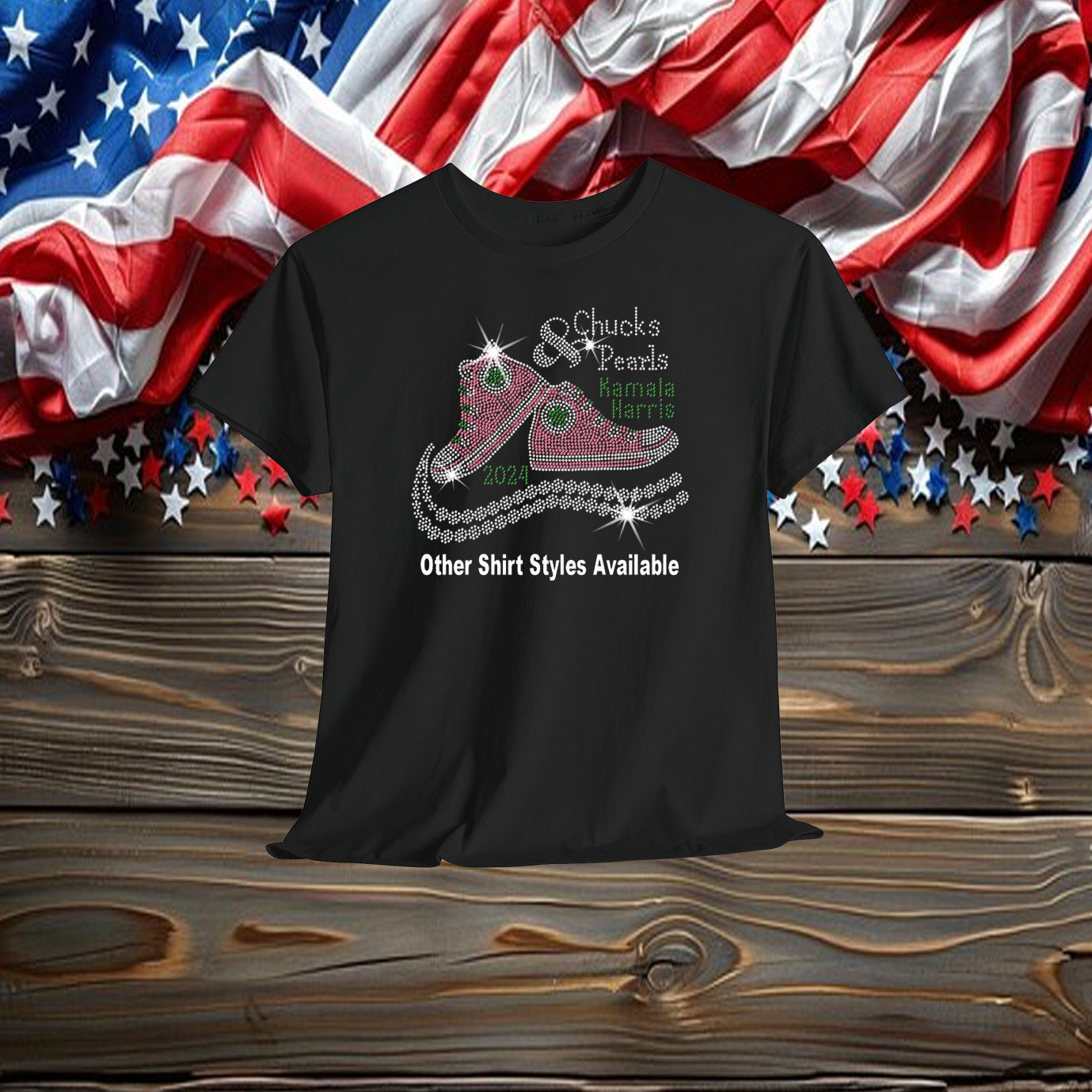 Chucks and Pearls Kamala Harris 2024 Shirt