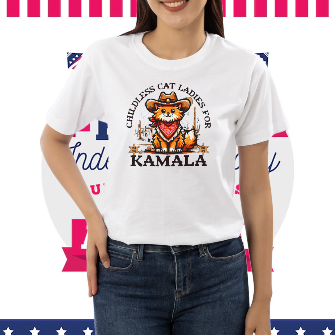 Cowboy Cat Ladies for Kamala Harris Comfort Colors T-shirt 2024 Shirt