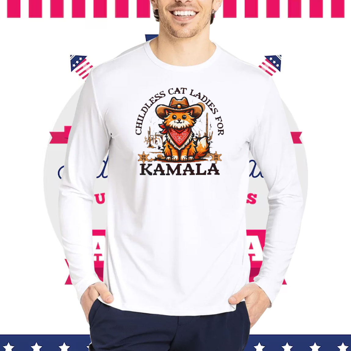 Cowboy Cat Ladies for Kamala Harris Comfort Colors T-shirt 2024 Shirt