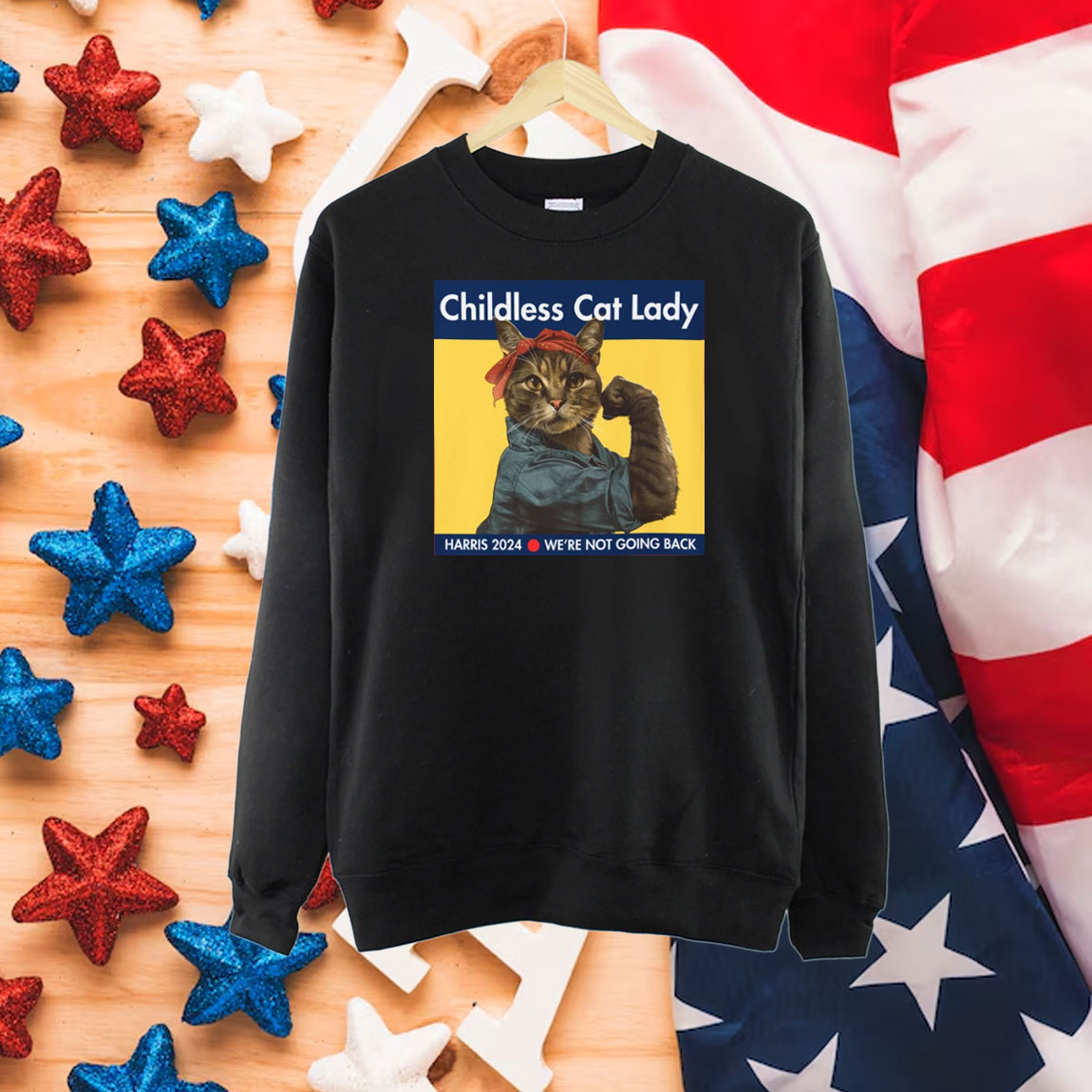 Harris 2024 T-Shirt Childless Cat Lady Kamala Harris Campaign Shirt