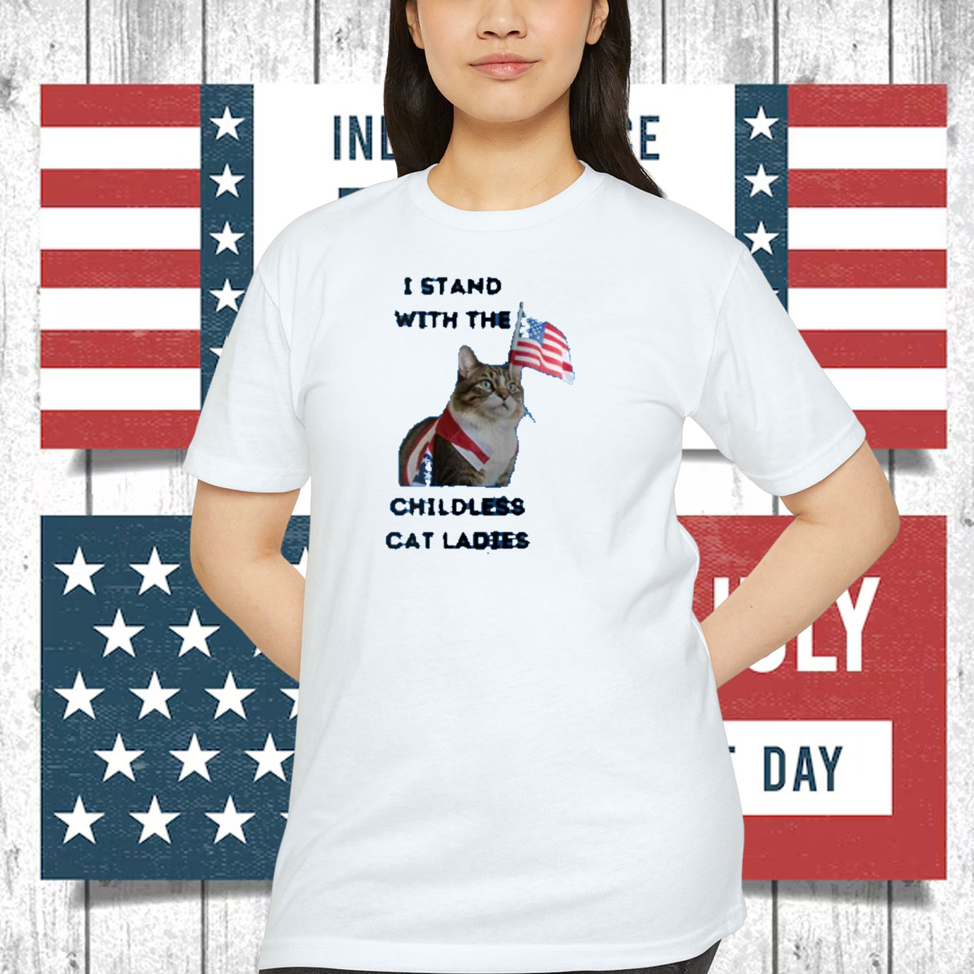 I Stand with the Childless Cat Ladies Shirt