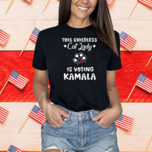 Kamala Harris 2024 Unisex, Childless Cat Lady Voting For Kamala Shirt