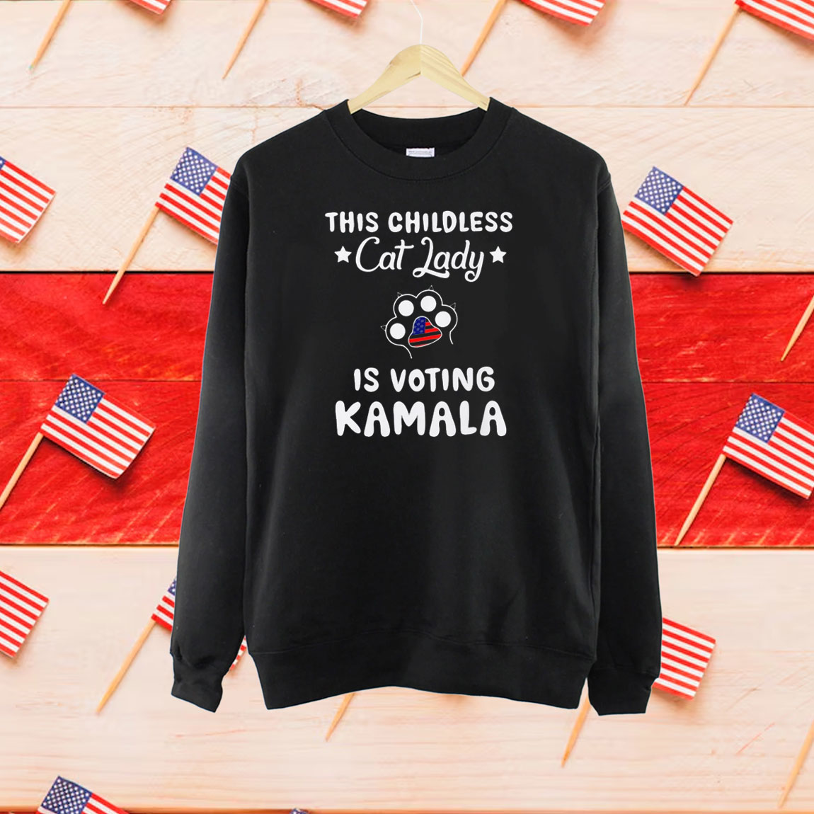 Kamala Harris 2024 Unisex, Childless Cat Lady Voting For Kamala Shirt