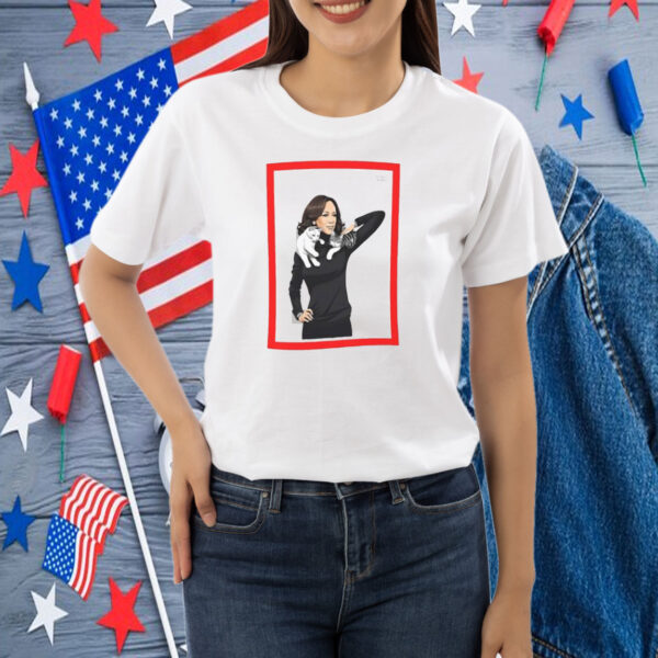 Kamala Harris Cat Ladies Shirt, Election 2024, Vote Blue Feminist Activist Madam President Shirt