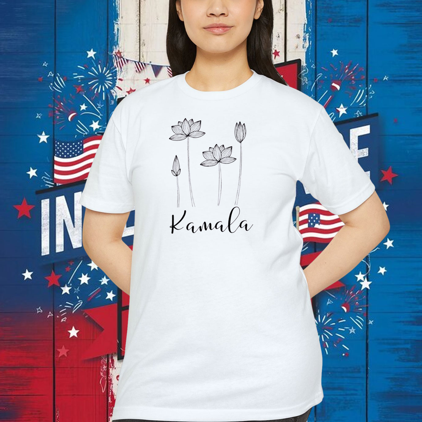 Kamala Harris Lotus T-Shirt | 2024 Election for President Shirt