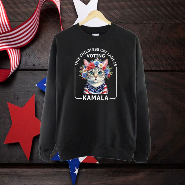 Kamala Harris President 2024 Shirt, Childless Cat Lady Shirt, Kamala Rally Shirt