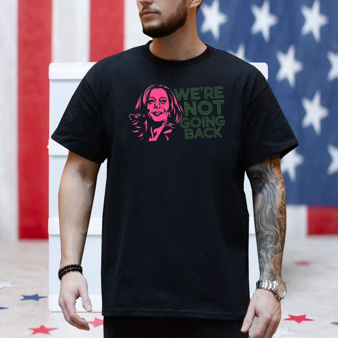 Kamala Harris Shirt AKA Colors We’re not going back Shirt