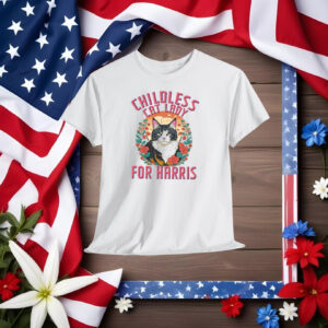 Kamala Harris Shirt, Childless Cat Ladies For Harris 2024 T-Shirts