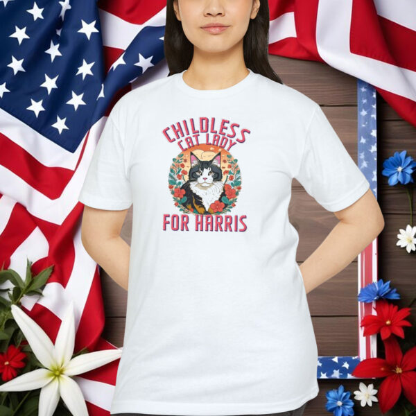 Kamala Harris Shirt, Childless Cat Ladies For Harris 2024 T-Shirts