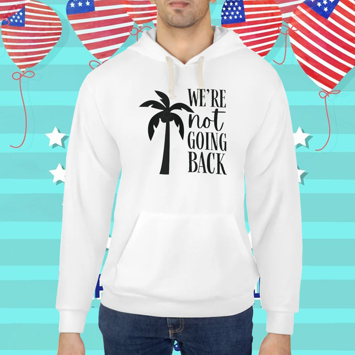 Kamala Harris Slogan Shirt | We're Not Going Back with Coconut Tree Symbol Shirt