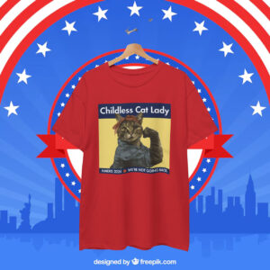 Official Childless Cat Lady Harris 2024 We’re Not Going Back Shirt