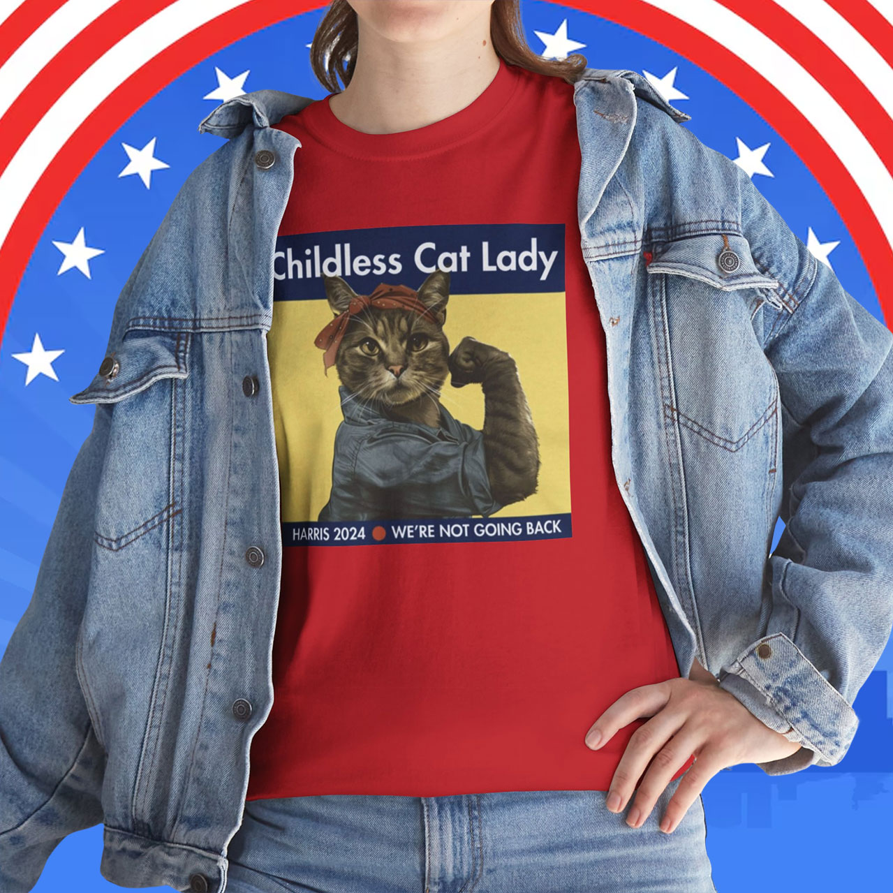 Official Childless Cat Lady Harris 2024 We’re Not Going Back Shirt