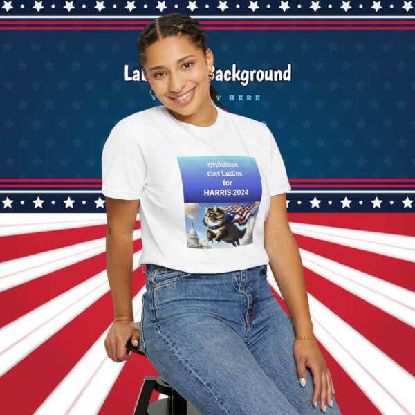 Official Childless For Cat Ladies For Harris 2024 Shirt