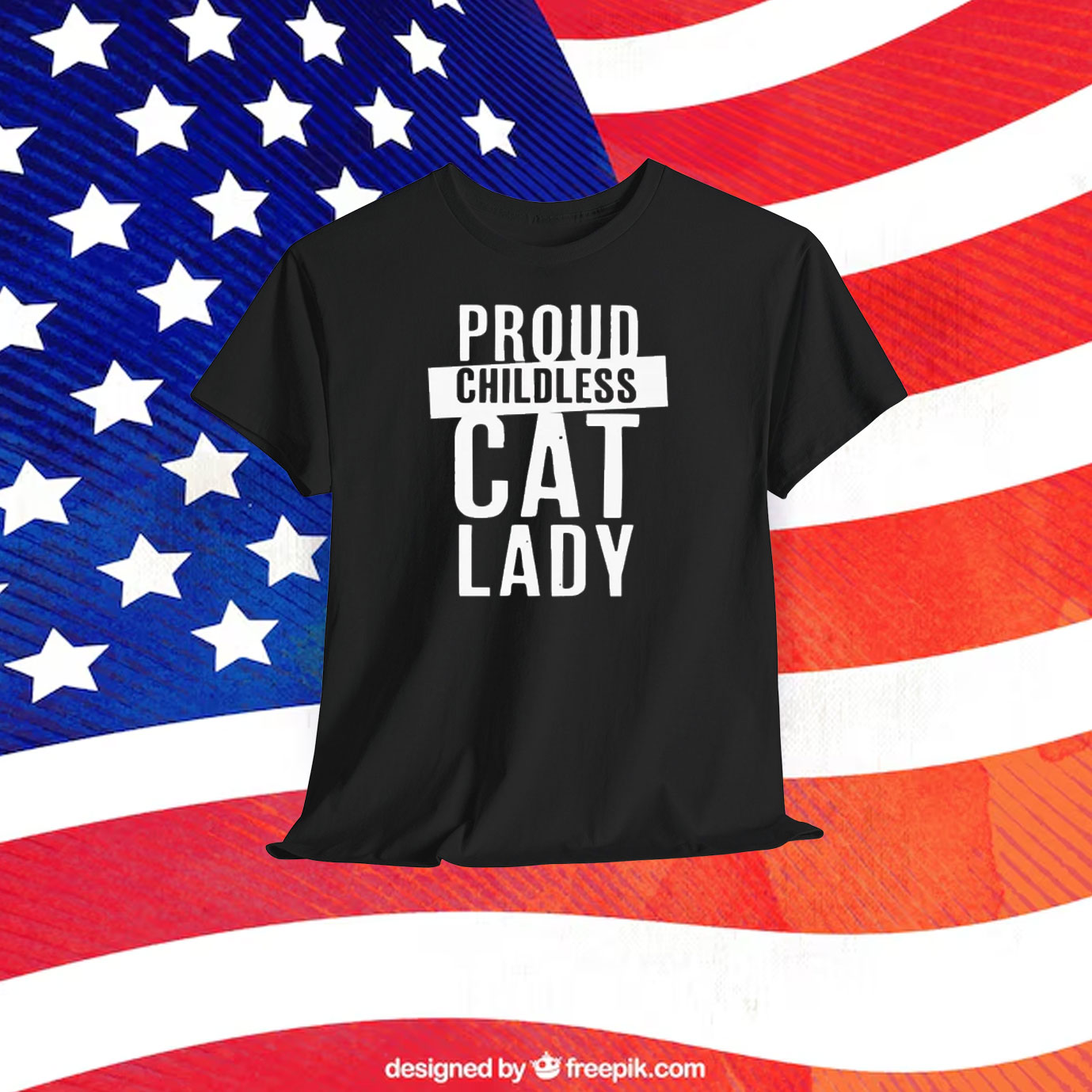 Proud Childless Cat Lady 2024 Shirt