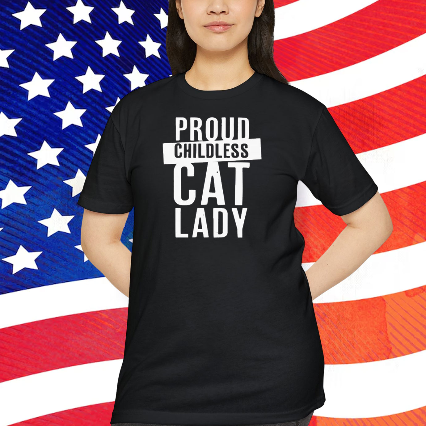 Proud Childless Cat Lady 2024 Shirt
