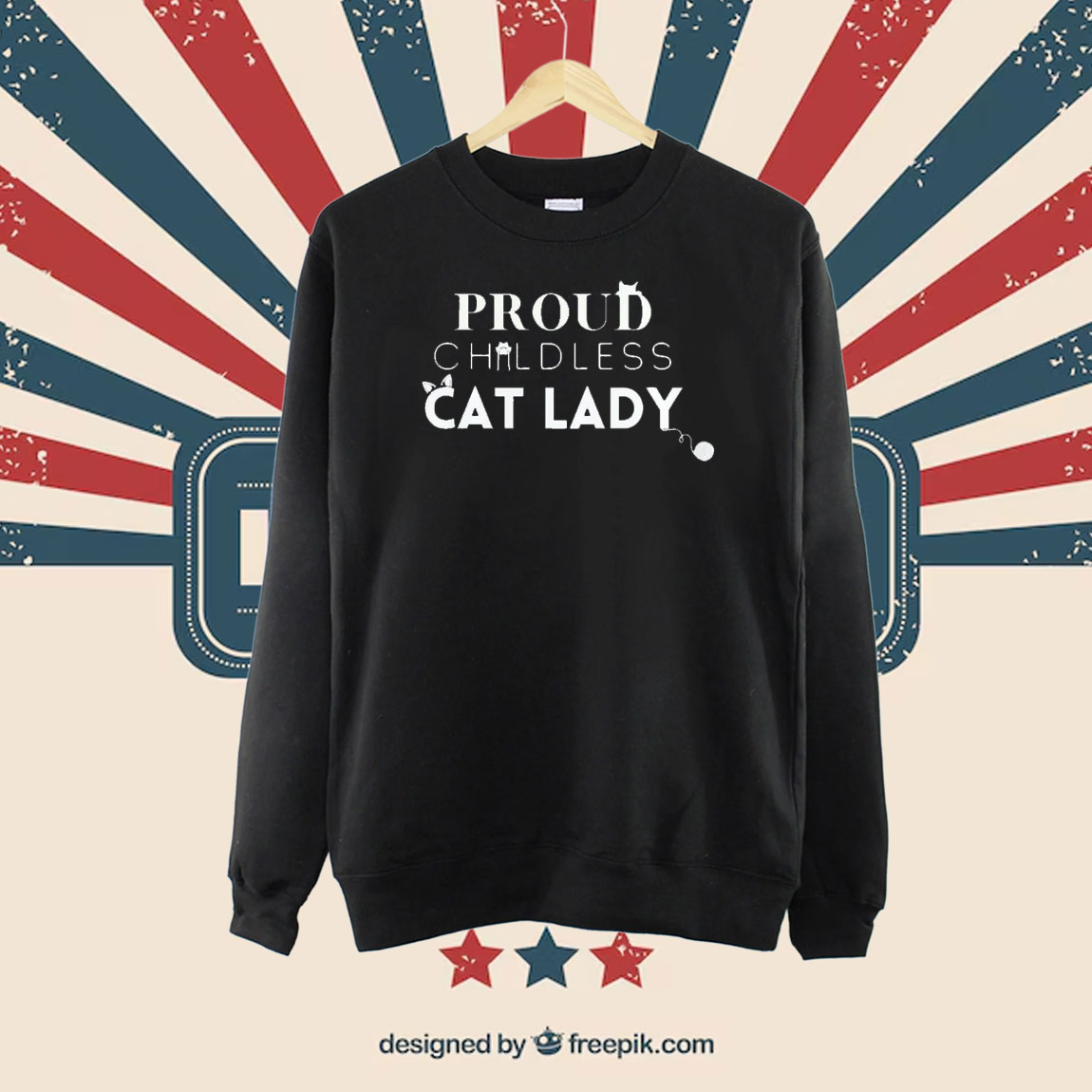 Proud Childless Cat Lady Sweatshirt Kamala Harris 2024 Shirt