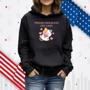 Proud Childless Cat Lady Tee T Shirt, Proud Cat Mom Shirt