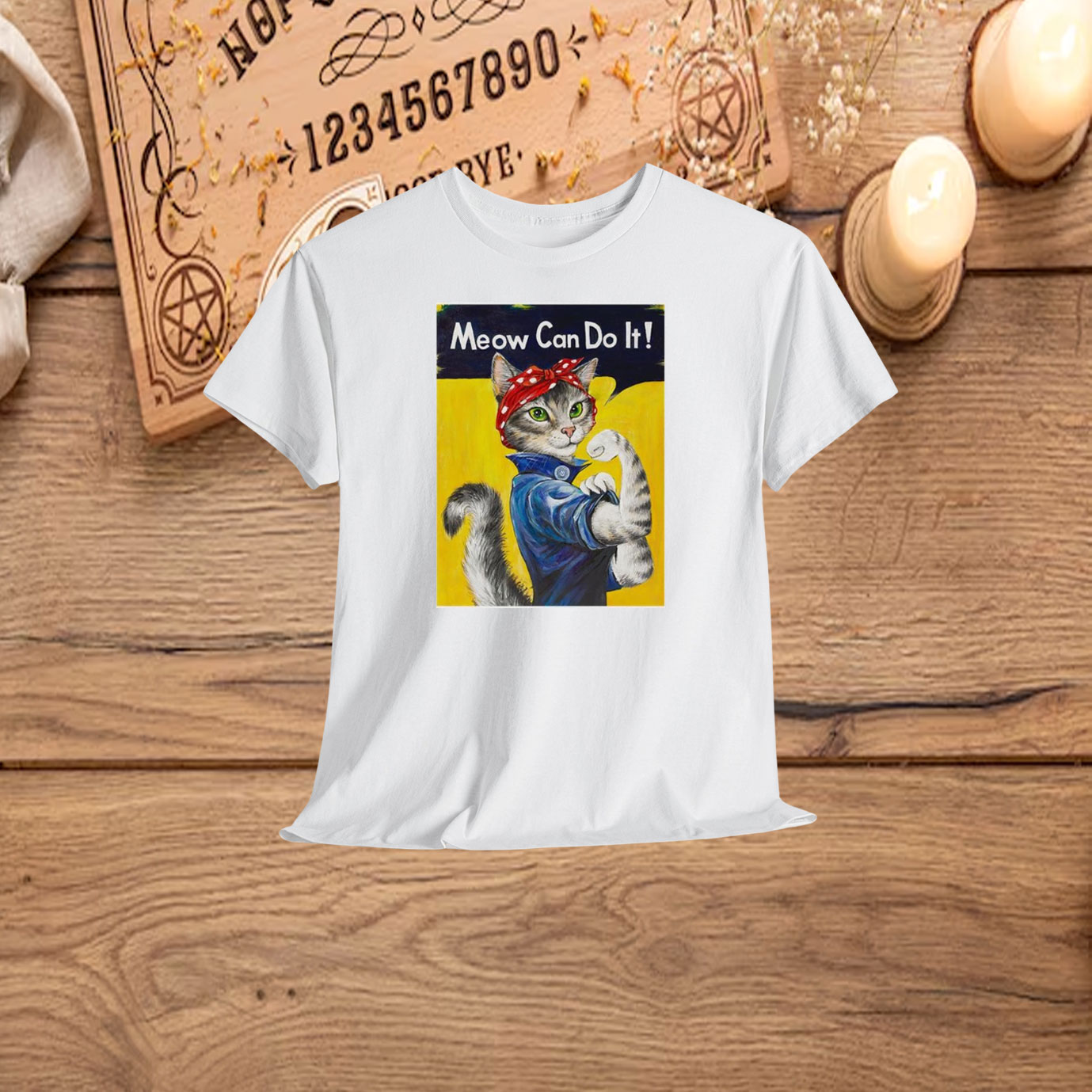 Rosie The Riveter Meow Can Do It Shirt