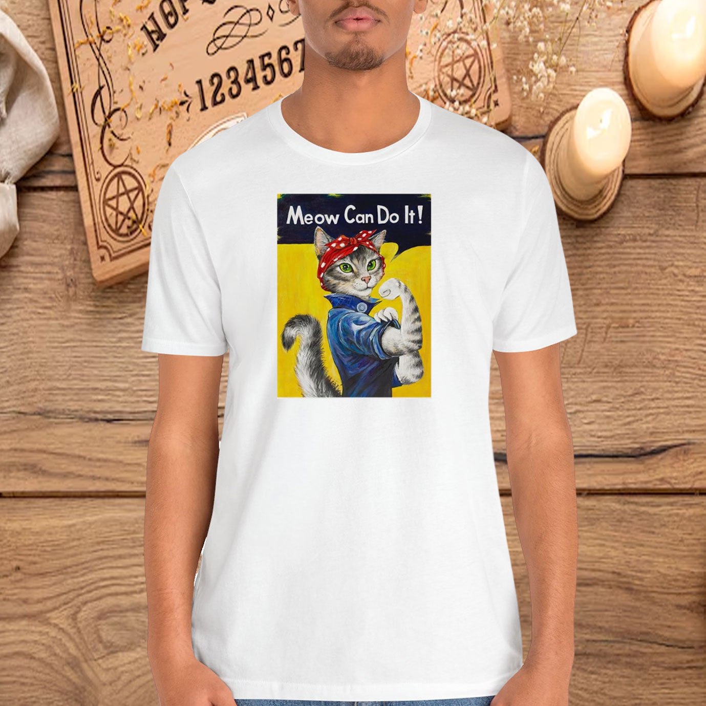Rosie The Riveter Meow Can Do It Shirt
