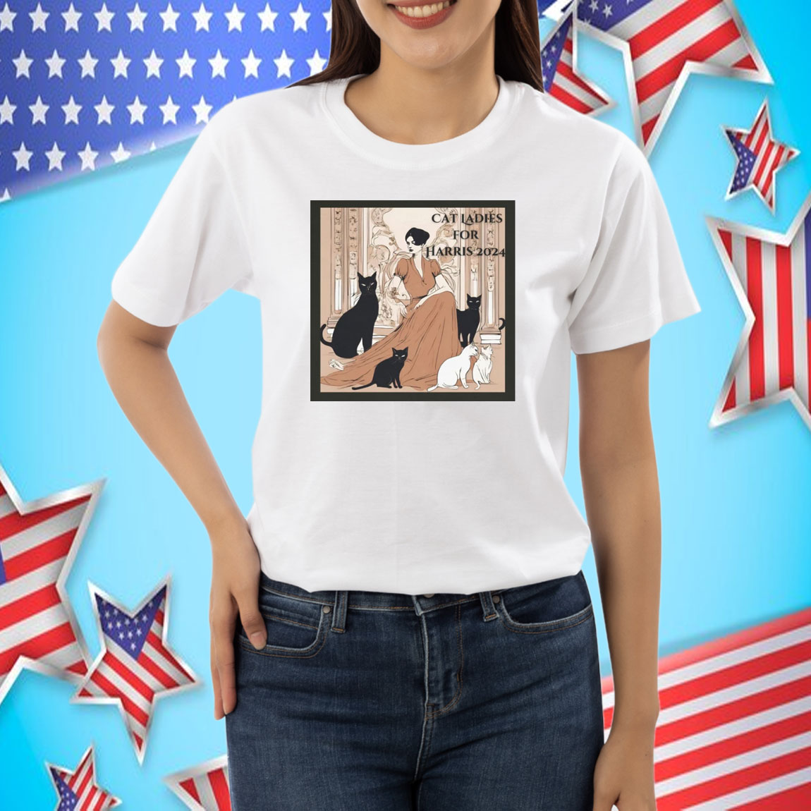 Single Cat Ladies for Harris 2024, Cat Lady Election Shirt