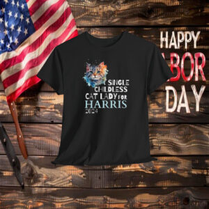 Single childless cat lady for Harris, Harris 2024, Cat woman Shirt