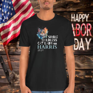 Single childless cat lady for Harris, Harris 2024, Cat woman Shirt