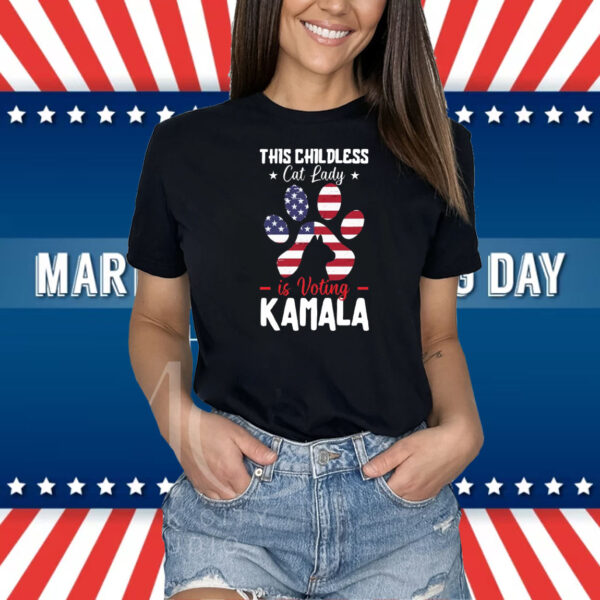 This Childless Cat Lady Is Voting Kamala Shirt, Make America Laugh Again Shirt