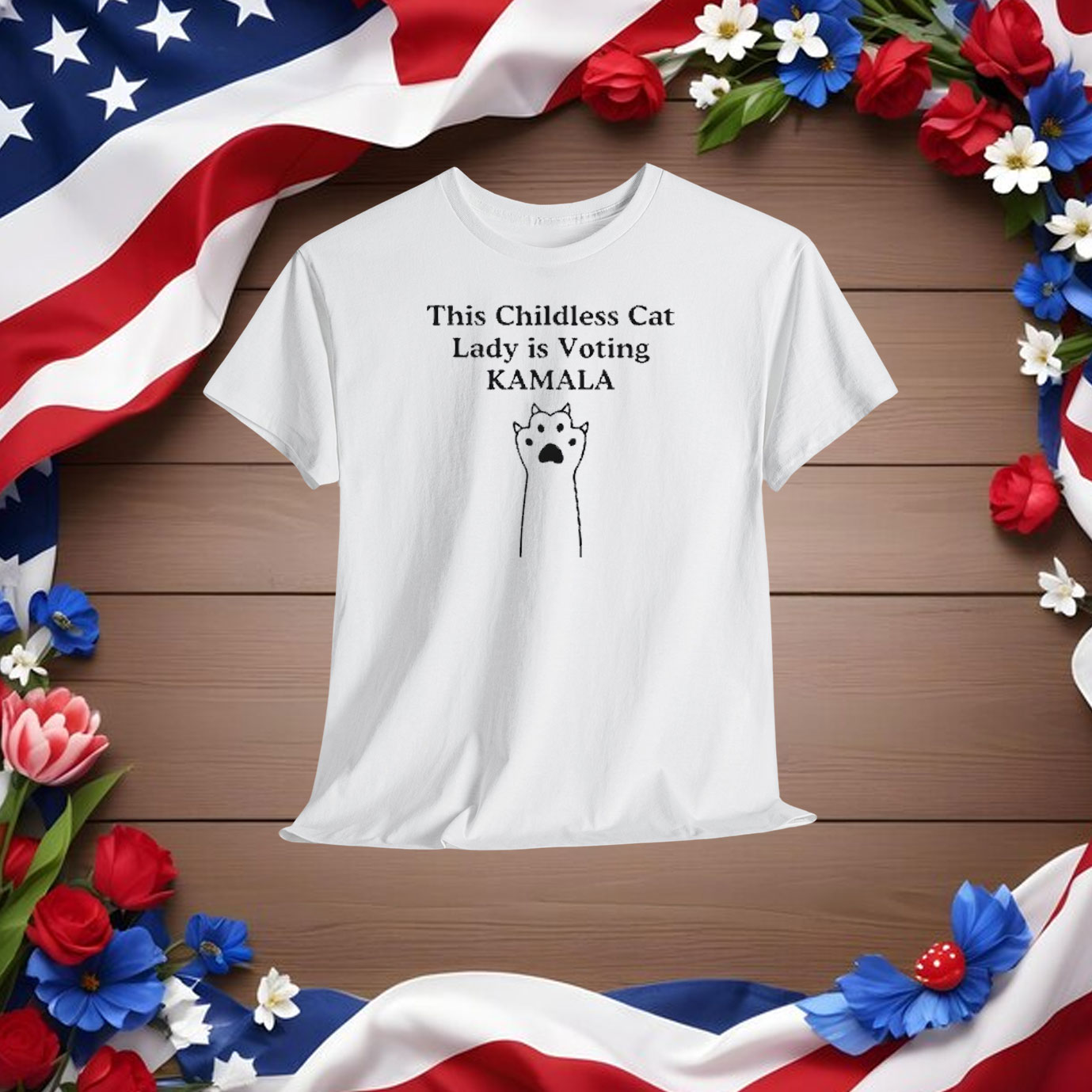 This Childless Cat Lady Is Voting Kamala Shirts