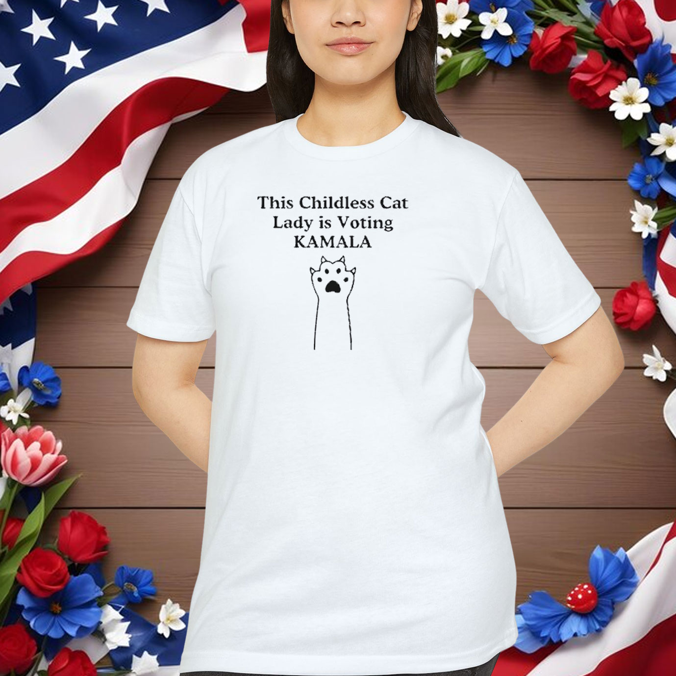 This Childless Cat Lady Is Voting Kamala Shirts