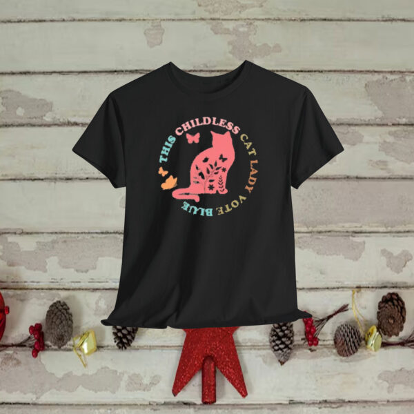 This Childless Cat Lady Vote Blue Shirt, In My Proud Childless Cat Lady Era Shirt