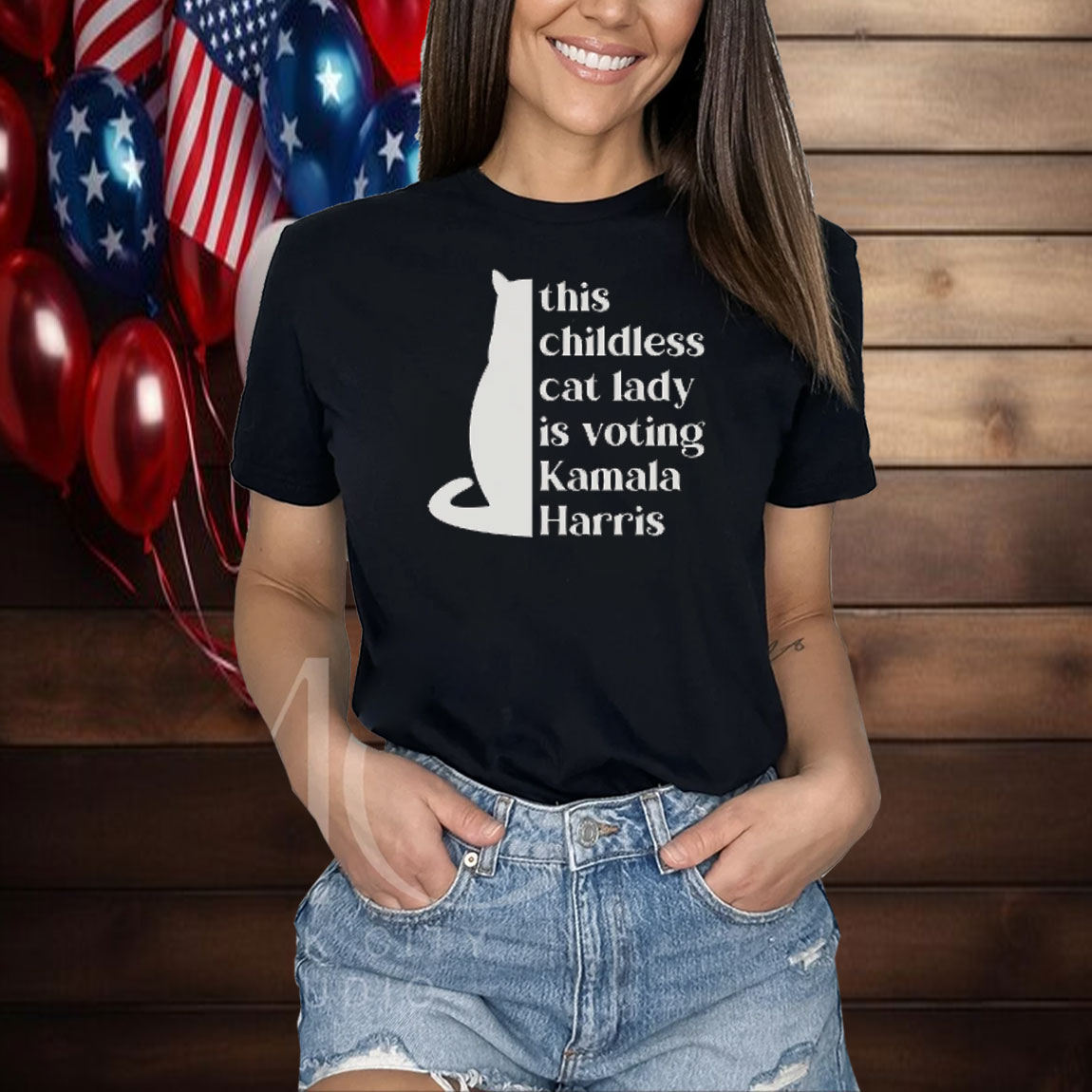 This Childless Cat Lady is Voting Kamala Harris Shirt, Cat Ladies For Kamala 2024 Shirt