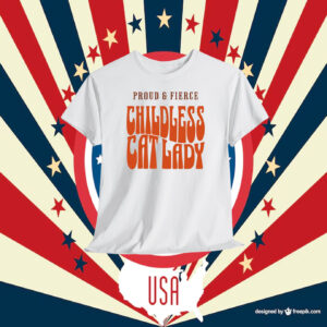 Unique Groovy Childless Cat Lady Shirt