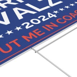 2024 Harris Yard Sign - Put Me In Coach - Support Harris Walz 2024 Harris Walz Yard Sign