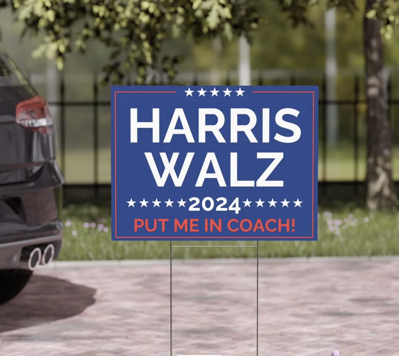 2024 Harris Yard Sign - Put Me In Coach - Support Harris Walz 2024 Harris Walz Yard Sign