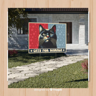 Black Cats For Kamala Yard Sign