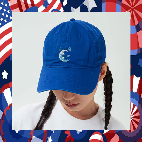Blue Wave Cat for Kamala Hat