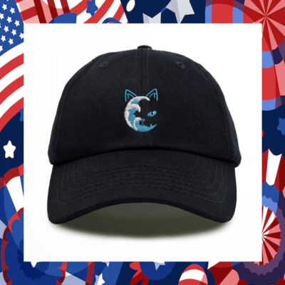 Blue Wave Cat for Kamala Hat