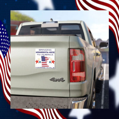 Bringing Minnesota Nice To America Kamala Harris Walz Car Magnet