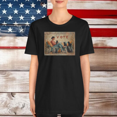 CAT LADY VOTE Shirt, Vote Democrat Cat T-Shirt