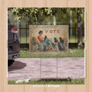 CAT LADY VOTE Yard Sign