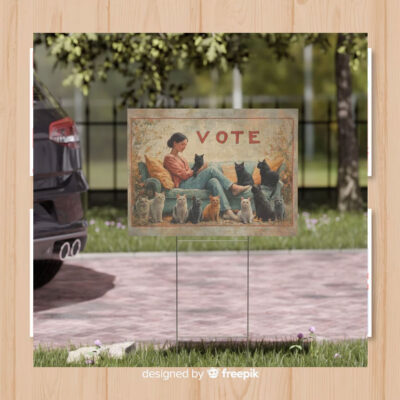 CAT LADY VOTE Yard Sign