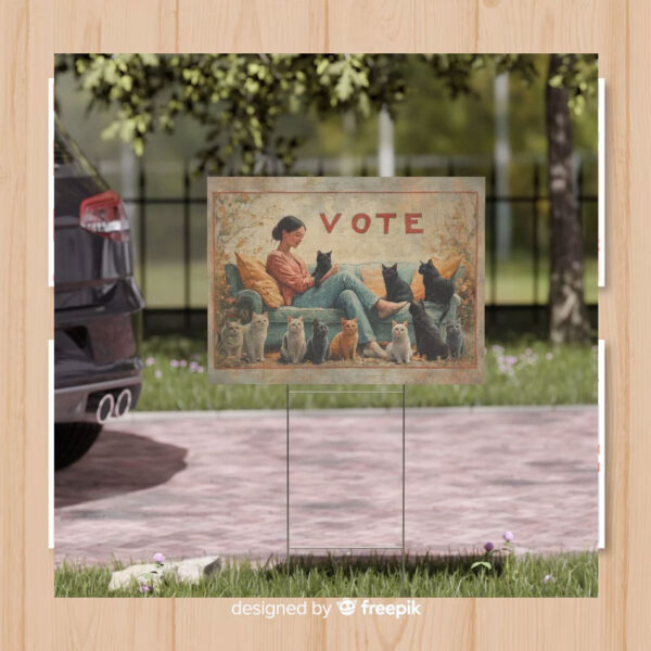 CAT LADY VOTE Yard Sign