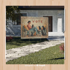 CAT LADY VOTE Yard Sign