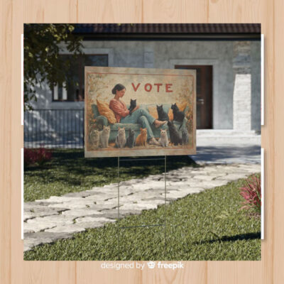 CAT LADY VOTE Yard Sign