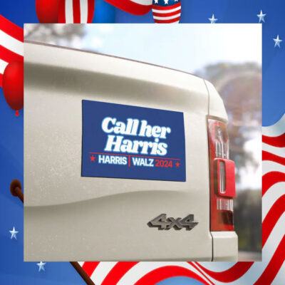 Call Her Harris Walz Car Magnet