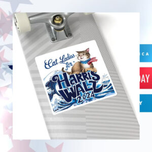 Cat Ladies For Harris Walz Sticker